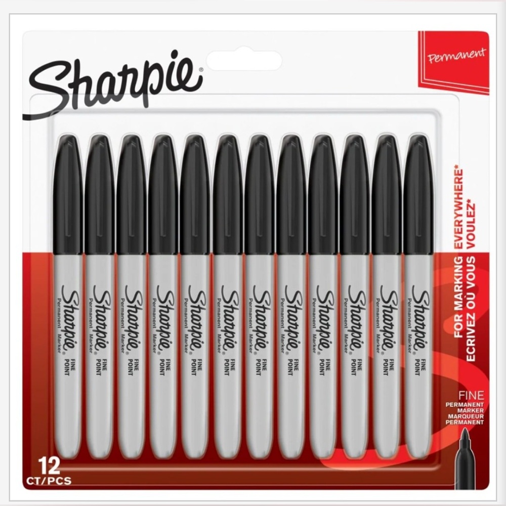 Sharpie Black Permanent Markers - 12 Pack